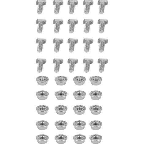 M6-schrauben Aus Edelstahl 304, 20 Schraubensätze Mit Flanschmuttern, Befestigungsmaterial, Gewächshausbedarf