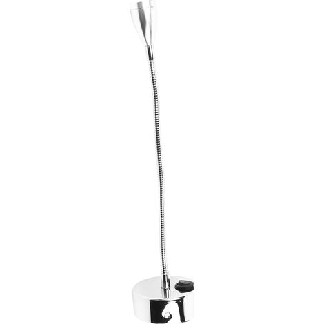 Silberne Led-wandleuchte, Flexibler Schwanenhals, Leselampe Fürs Schlafzimmer, Kaltweiß (typ 2)