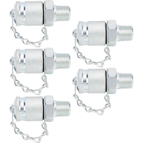 Hydraulischer Prüfadapter, Gewindekupplungsverbinder, Druckmessung Pt/pptzg 1/4 Zoll, 5 Stück