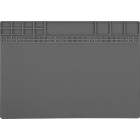 Hitzebeständige Silikon-reparaturmatte Für Elektronik, Geeignet Zum Löten, Isolieren Und Warten, Grau.