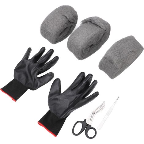 Stahlwoll-füllvlies-set, Professionelle Schutzrolle Mit Handschuhen Für Löcher, Wandrisse, Lüftungsöffnungen Und Rohre