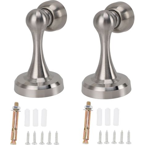 Rostfreier Türstopper Aus Edelstahl, 2 Stück, Leistungsstarker, Geräuscharmer Magnethalter Für Schlafzimmer, Büro, Hotel