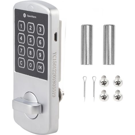 Schlüsselloses Elektronisches Passwort-code-schloss-set Für Aktenschranktüren, Geeignet Für Zuhause Und Büro, Vertikale Ausführung Mit Himmel- Und Erdbolzen