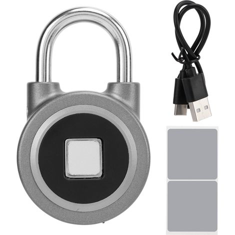Fingerabdruckschloss, Usb-ladefunktion, Fernautorisierung, Ver- Und Entriegelung Von Spinden In Fitnessstudios, Safesgrey