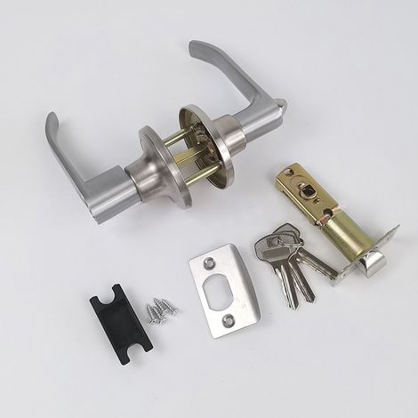 Sicherheitsriegel-set Aus Aluminiumlegierung, Türgriffschloss Mit Kernschlüsseln Für Bad Und Haushalt, 25–45 Mm Stärke