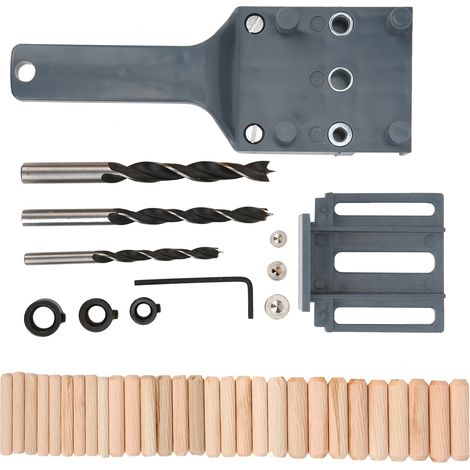 Bohrschablone Für Holzbearbeitung, Heimwerkerwerkzeug, Lochlehre Für Gerade Bohrlöcher, Holzbearbeitungszubehör, Grau, 41-teiliges Set