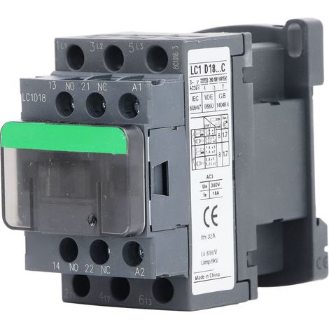 Lc1d18 Wechselstromschütz, Nennspannung 380 V, Industrieller Elektrischer Ersatz, 18 A Ac380 V Spule