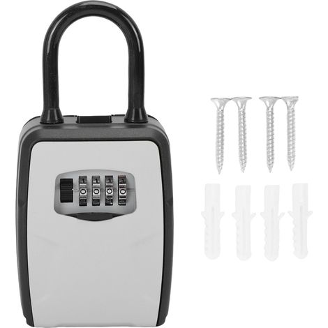 Schlüsseltresor Aus Aluminiumlegierung Mit Großem Fassungsvermögen Und 4-stelligem Sicherheitscode, Für Haus, Büro, Wohnung