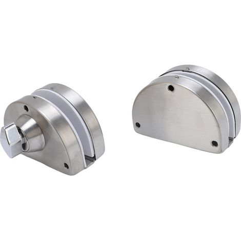 Türschloss Für Glastüren, Passend Für 10 Mm Glas – 12 Doppelte Edelstahlbolzen, Schiebemechanismus Mit Druckfunktion, Zugangskontrolle Für Büros, Inklusive 3 Schlüsseln