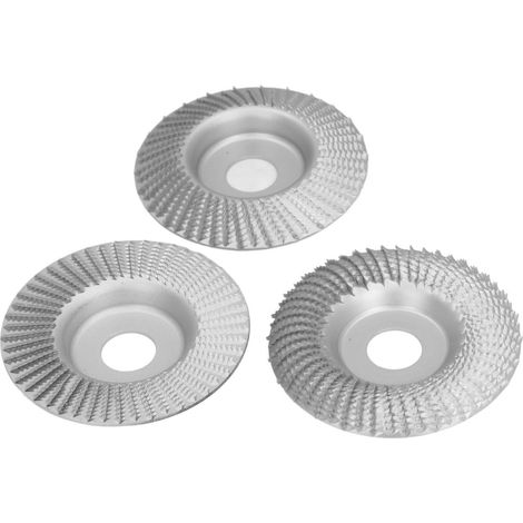 3-teiliges Set Aus 100-mm-flachschleifscheiben Für Winkelschleifer, Geeignet Zum Bearbeiten Und Schleifen Von Holz, 22 Mm Innendurchmesser, Silberfarben