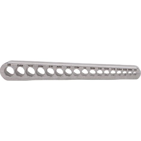 Bohrschablone Aus Aluminiumlegierung, 0,32 Bis 0,95 Cm, 17-teiliger Bohrschablonenblock Für Gerade Löcher