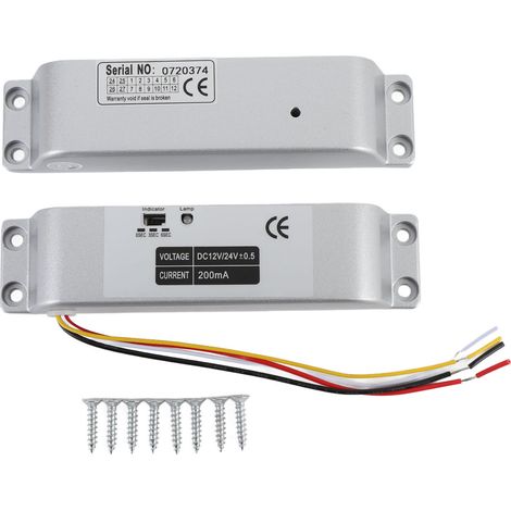 Elektrisches Riegelschloss Dc12 24v, Nc-modus, Integriertes Sicherheits-einsteckschloss Mit Zeitverzögerung Für Feuerbeständige Holz- Und Metalltüren, Aufputzmontage
