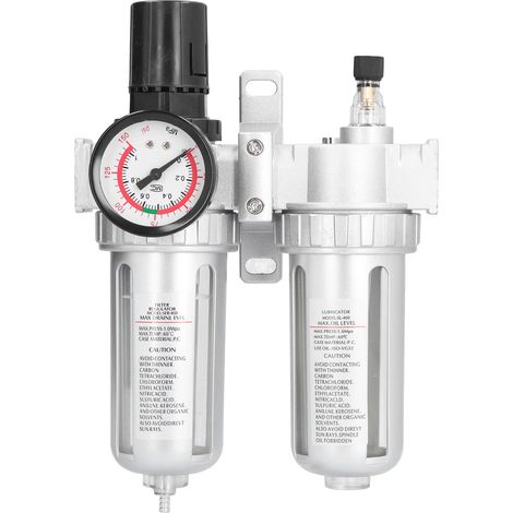 Luftfilterdruckregler-set Aus Aluminiumlegierung, Öl- Und Wasserabscheider-manometer-kit Für Den Maschinenbau Sfc400