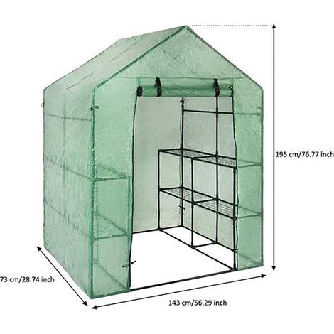 Mini-gewächshaus, Tragbares Mini-gewächshaus Mit Pvc-abdeckung, Uv-schutz, Für Drinnen Und Draußen Geeignet, Begehbarer Mini-gewächshaus-garten