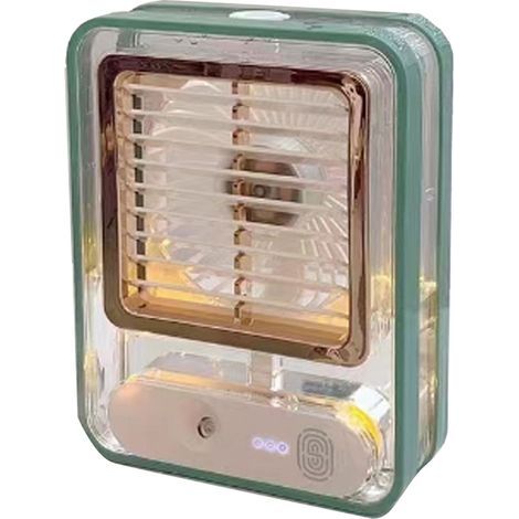 Tischventilator Mit Sprühnebel, 3 Geschwindigkeitsstufen, Usb-ladefunktion, Leiser Wasservernebler Mit Nachtlicht Für Schlafzimmer, Büro, Reisen, Umweltfreundlich