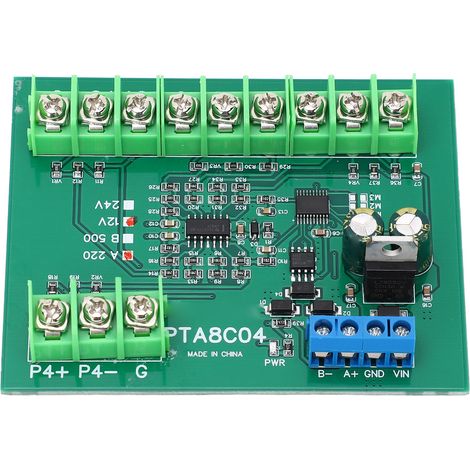 Pt100 Rtd 4-kanal Rs485 Temperatursensorplatine, Temperaturerfassungsmodul, A220 Widerstandskollektor -40-220℃ Dc12v