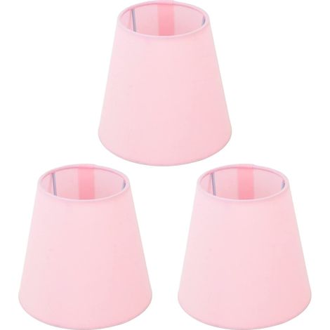 Stofflampenschirme, Moderne Stofflampenschirme, 5,1 X 5,5 X 3,5 Cm Lampenschirme Für E14 Kerzenlampen, Tischlampen, Nachttischlampen (hellrosa)