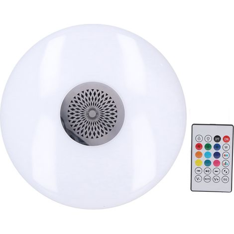 24-w-e27-rgb-farbwechsel-musiklampe Mit Fernbedienung, Intelligentem Musiklautsprecher, 85–265-v-deckenleuchte