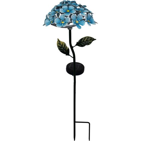 Solarbetriebene Künstliche Hortensienleuchten Tauchen Terrasse, Rasen Und Garten In Ein Lichtermeer
