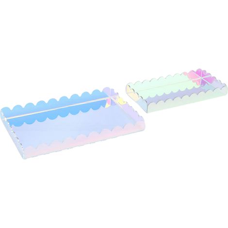 2-teiliges, Farbenfrohes Waschtischtablett, Elegante, Multifunktionale, Dekorative Acryl-ablage Für Badezimmer, Schlafzimmer, Küche