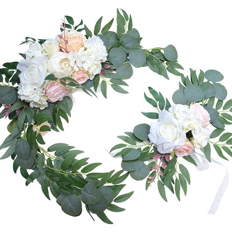 Set Mit Künstlichen Blumengirlanden, Künstliche Blumendekoration Für Hochzeitsfeiern, Hintergrund-tischdekorationen (2109qy)