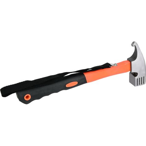 Zimmermannshammer Für Den Outdoor-campingbereich Mit Hochfestem Gummikopf Und Lanya-griff (orange)