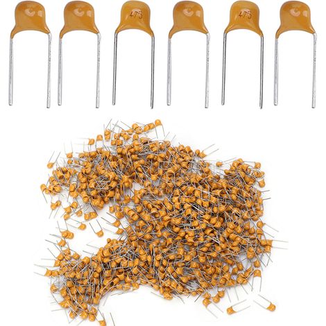 1000 Stück Monolithische Inline-keramikkondensatoren, 4,7 Μf, 5,08 Mm Pin-raster, Dc 50 V, 10 % Toleranz