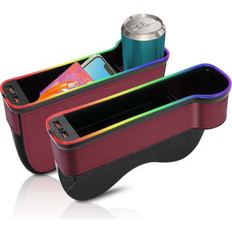 Multifunktionaler Autositz-organizer Für Den Beifahrersitz Mit Ambientebeleuchtung Und Rotem Usb-ladegerät