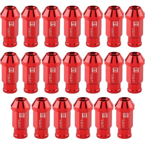 M12x1,5 Aluminium-rennrad-autoreifen-schraubenmutter (rot)