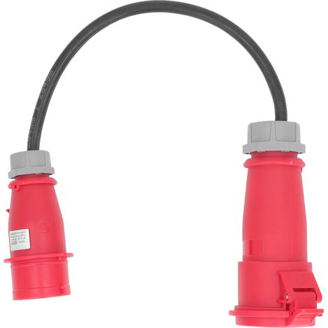 Hochstromfähiger, Wasserdichter Cee-adapter (32 A Buchse Auf 16 A Stecker, 5-polig) Für Baustellen, Camping Und Gartenarbeit, 220 Bis 380 V Oder 240 Bis 415 V