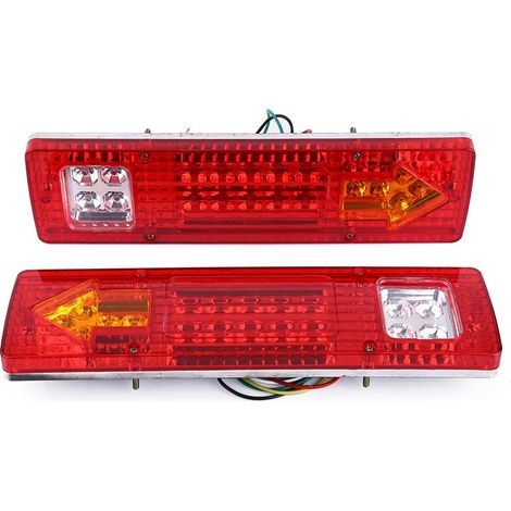 2 X 12v 19 Led Rückleuchten Bremslicht Blinker Für Auto Lkw Rot