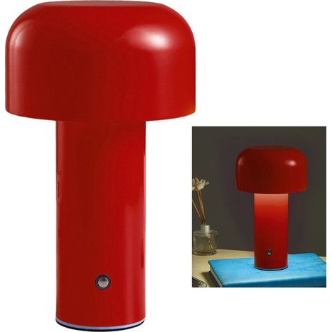 Pilzförmige Tischleuchte, Kabellose Tischleuchte, Usb-aufladbare Tischleuchte, 3 Helligkeitsstufen, Dimmbare Touch-schreibtischleuchte Für Restaurant, Schlafzimmer, Bar