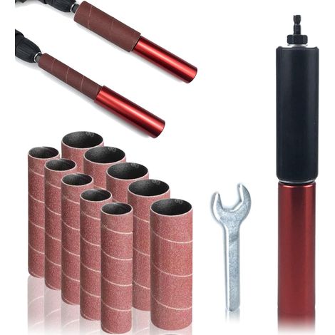 1,5-zoll-spindelschleiferadapter Mit 10 Stück Robustem Schleifpapier Aus Aluminiumlegierung, Bohrfutter-schleifset Für Holz Und Metall