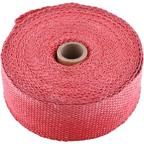 10 M Hitzeschutzband Für Motorradauspuffrohre, Krümmerabdeckung, Isolierband, Rot, Fiberglas