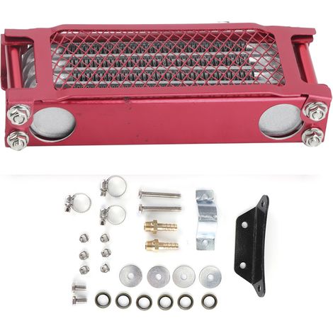 Motorrad-ölkühler, Rotes Kühlersystem Für Geländefahrzeuge, 100–250 Cm³, 85 X 200 X 45 Mm