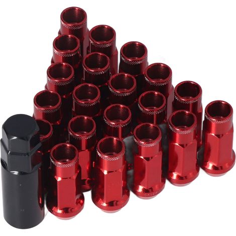 20 Stück M12x1,25 Metall-radmuttern, Universeller Ersatz Für Mitsubishi, Rot