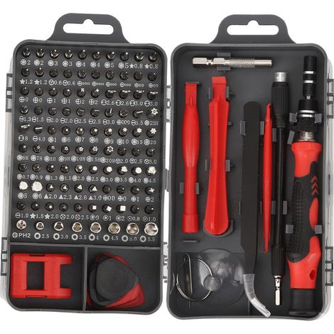 Fafeicy Schraubendreher-set, 115-in-1 Schraubendreher-set, Reparaturset Für Mobilgeräte, Multifunktionales Reparaturset Für Handys Und Uhren, Computer-reparaturset (rot)