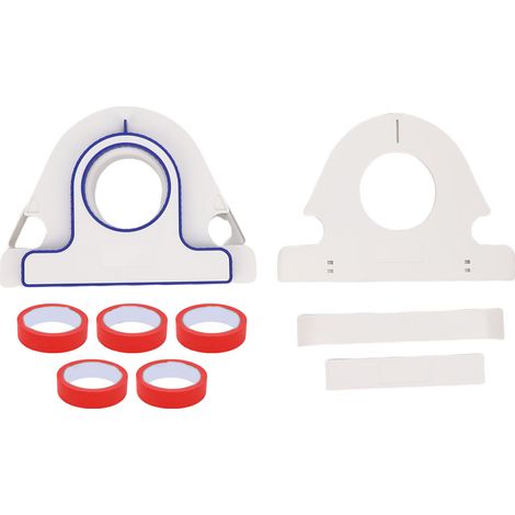 6-teiliges Set Ergonomischer, Tragbarer, Roter 25 Mm Breiter Abdeckbandapplikatoren Für Böden Und Wände