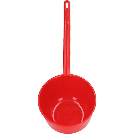 Dickwandiger Kunststoff-wasserlöffel Mit Langem Griff, Große Schöpfkelle Für Garten, Bad Und Küche, Rot