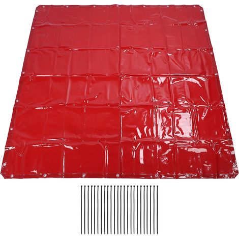 5,7 X 5,7 Fuß Große, Rote, Feuerfeste Schweißerschutzwand, Wasserdicht, Schutzklasse 6, Polyethylen-uv-schutzvorhang Für Werkstatt