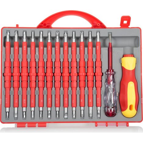 Penggong 9714b 500v Isolierter Schraubendreher-satz, 12-teilig, Doppelwerkzeug Mit Rutschfestem Griff, All-in-one Premium Profi-teststift