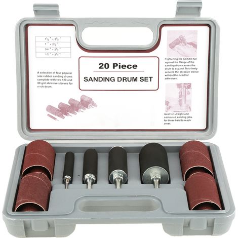 20-teiliges Spindelschleifmaschinen-set Mit Koffer Für Säulenbohrmaschine