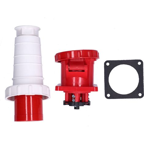Industrielle 3-phasen-4-polige Steckdose, Verdeckter Wasserdichter Stromanschluss 380415v 63a 3p+e