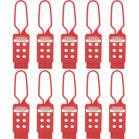 10-teiliges Set Isolierter Sicherheitsverschlüsse Aus Nylon Mit 6 Löchern Für Die Wartung Von Industrieanlagen