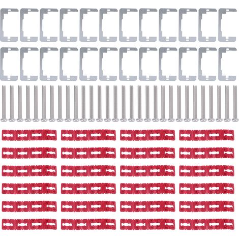 Metallene Wandplattenabstandshalter, 24 Stück, 96 Stück, Steckdosenkasten, Steckdosenset Mit Edelstahlschrauben Für Die Montage Breiter Steckdosen
