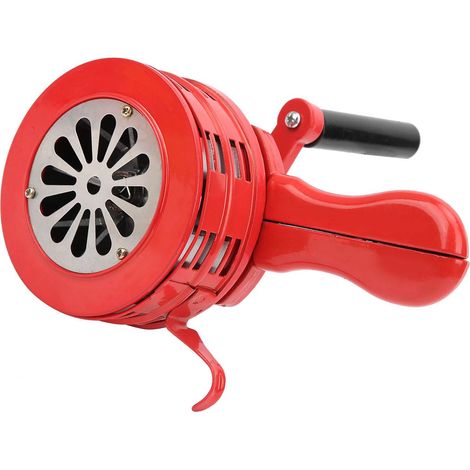 Rote Handkurbel-sirene, Tragbarer Manueller Alarm Für Schultrupps, 120 Db Alarm