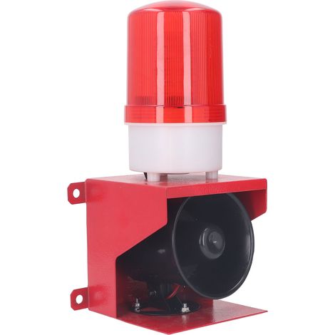 Industrielle Außensirene Mit 115 Db, Klarem Klang, Wasserdicht, Blitzlicht Und Notfallwarnung (12 V Dc).