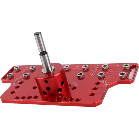 2-in-1-regalscharnier-bohrschablone, Selbstklemmend, Komplett Aus Metall, Inklusive Bohrschablone Und 7 Bohrern