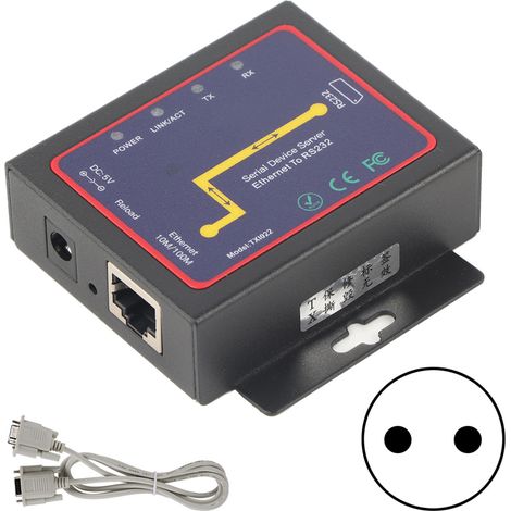 Rj45 Auf Rs232 Einzel-seriell-server-steckdose Rs232 Auf Tcp/ip-konverter 100-240v (eu-stecker)