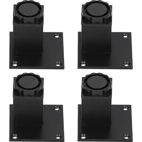 4-teiliges Set Höhenverstellbarer Möbelfüße Aus Aluminiumlegierung, Quadratische Stütze Für Sofa Und Schrank, 60 Mm